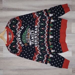 Griswold Family Christmas Mens Large Black Red Sweater Long Sleeve Holiday NEW‎